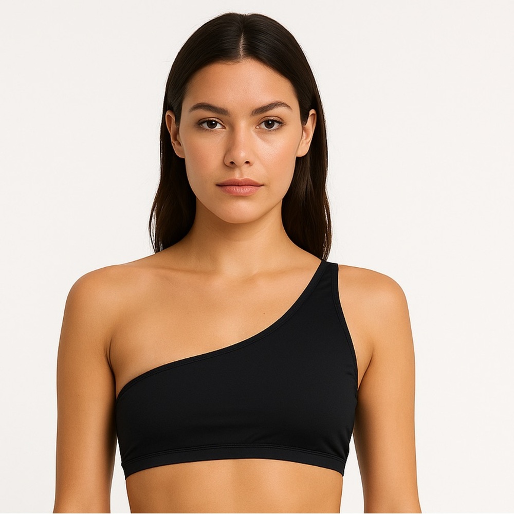 Parade One Shoulder Strap Black Bra Size XS Wireless Comfort Loungewear ECO